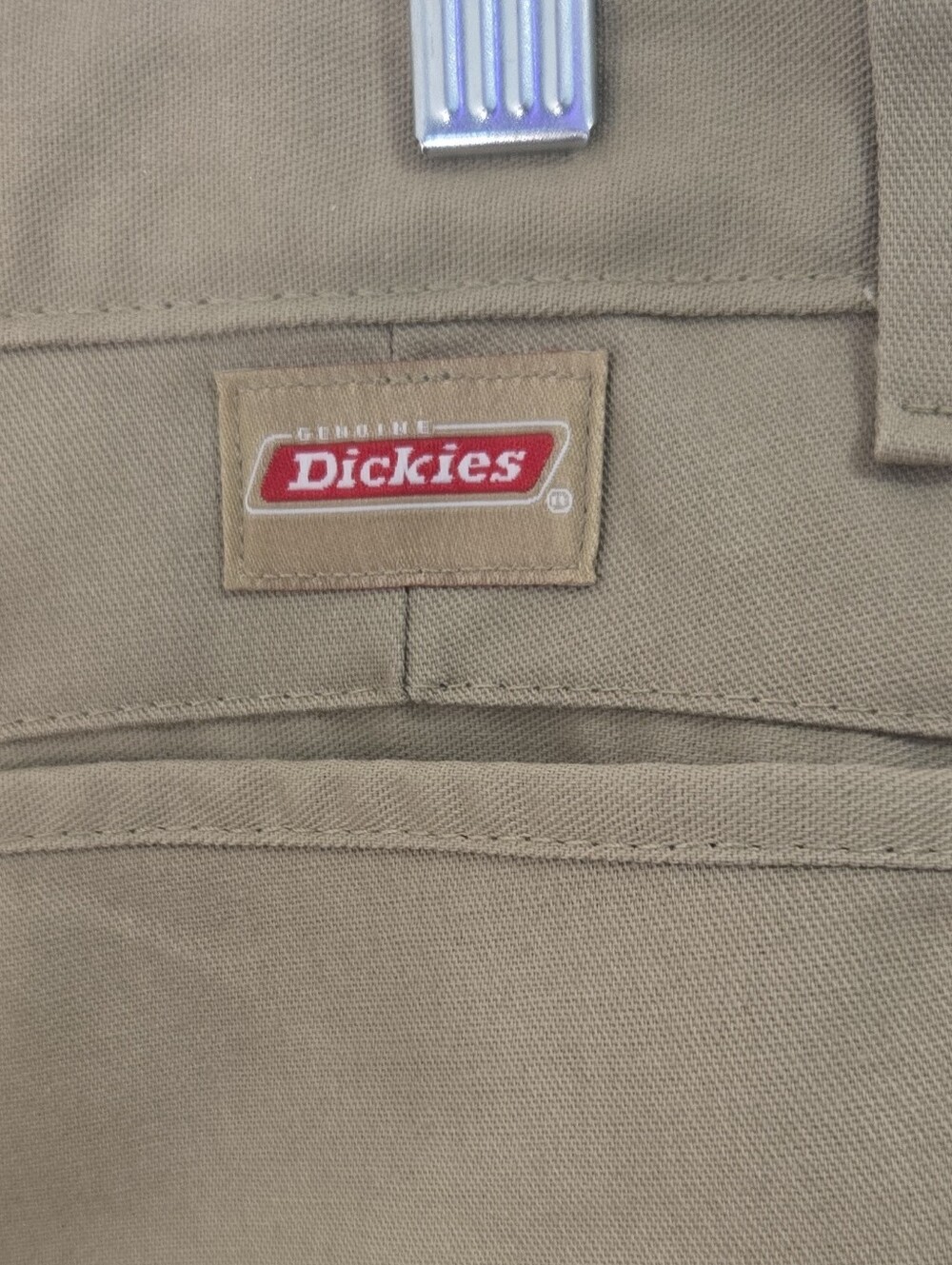 Dickies Khaki Workwear Patch with Red Logo